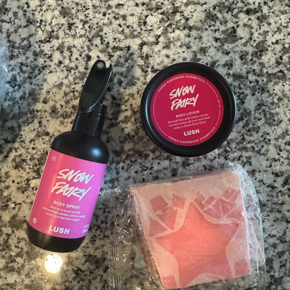 Lush Snow Fairy Pink Body Care Trio